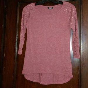 3/4 Sleeve Studded T-Shirt